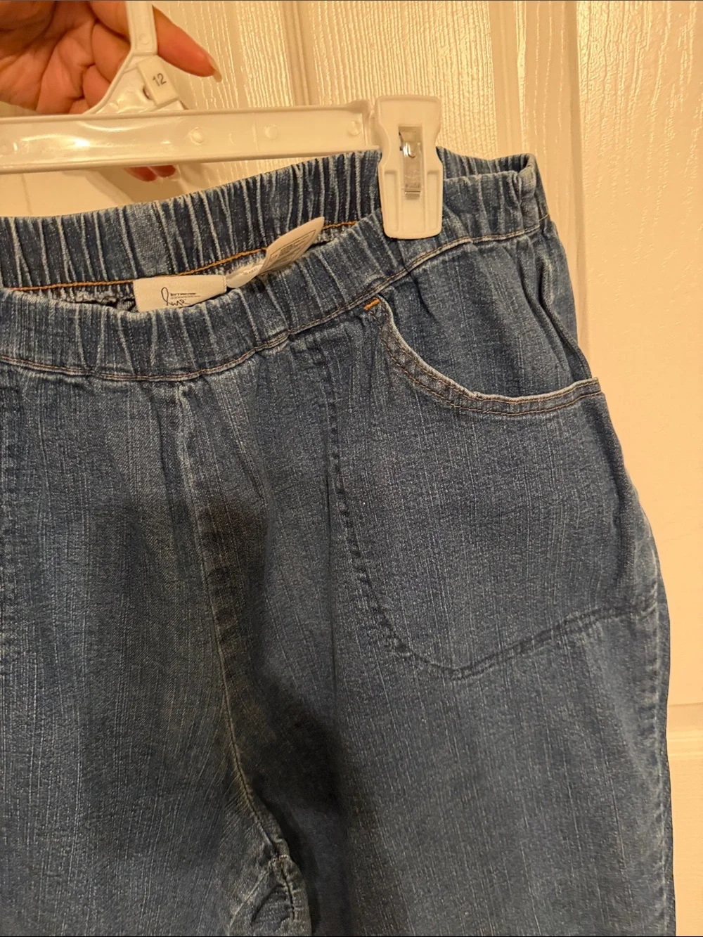 Just My Size Blue Elastic-Waist Denim Shorts